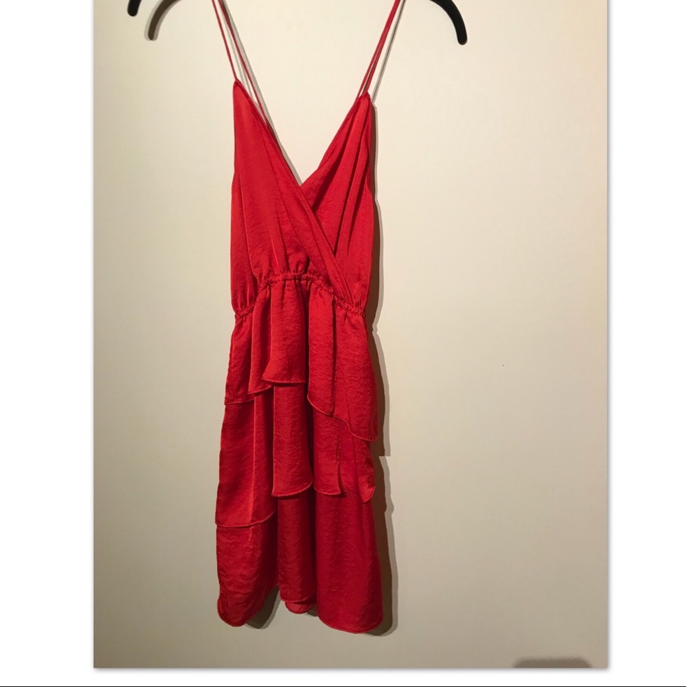 NWOT Urban Outfitters red layered dress - Picture 2 of 5